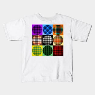 Tartan fabric collage Kids T-Shirt